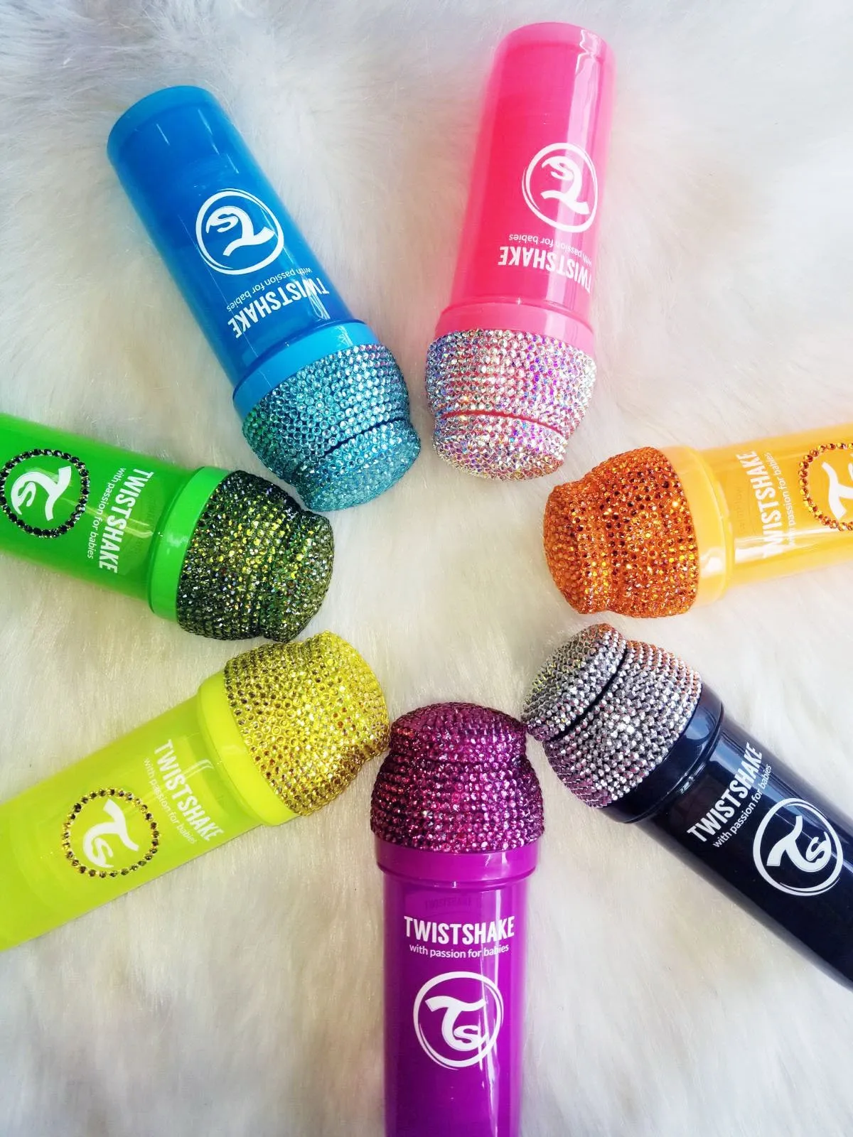Handmade Bling Rhinestone Baby Water Bottle