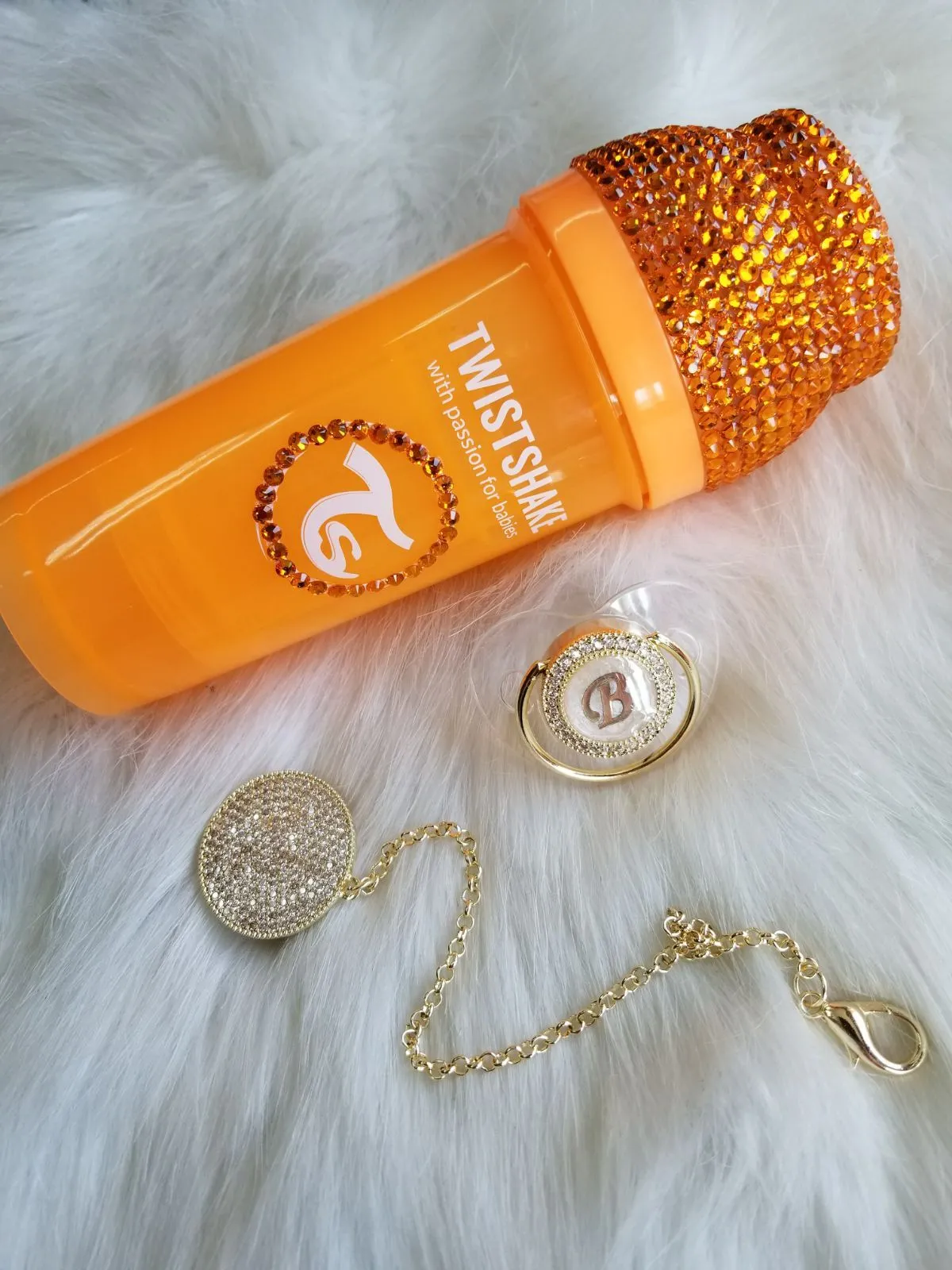 Handmade Bling Rhinestone Baby Water Bottle