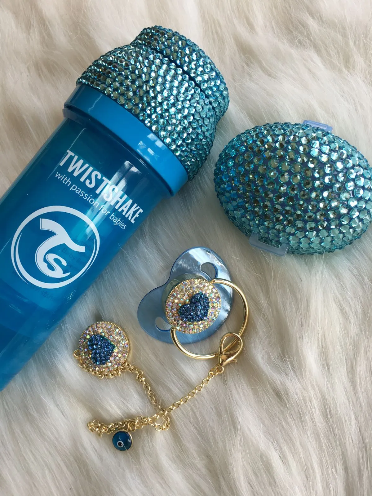 Handmade Bling Rhinestone Baby Water Bottle