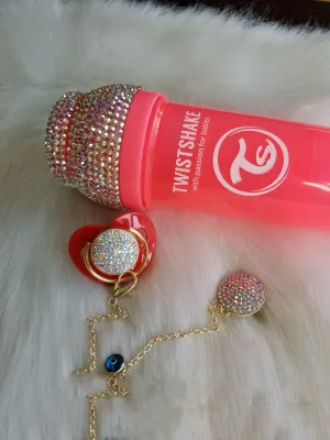 Handmade Bling Rhinestone Baby Water Bottle