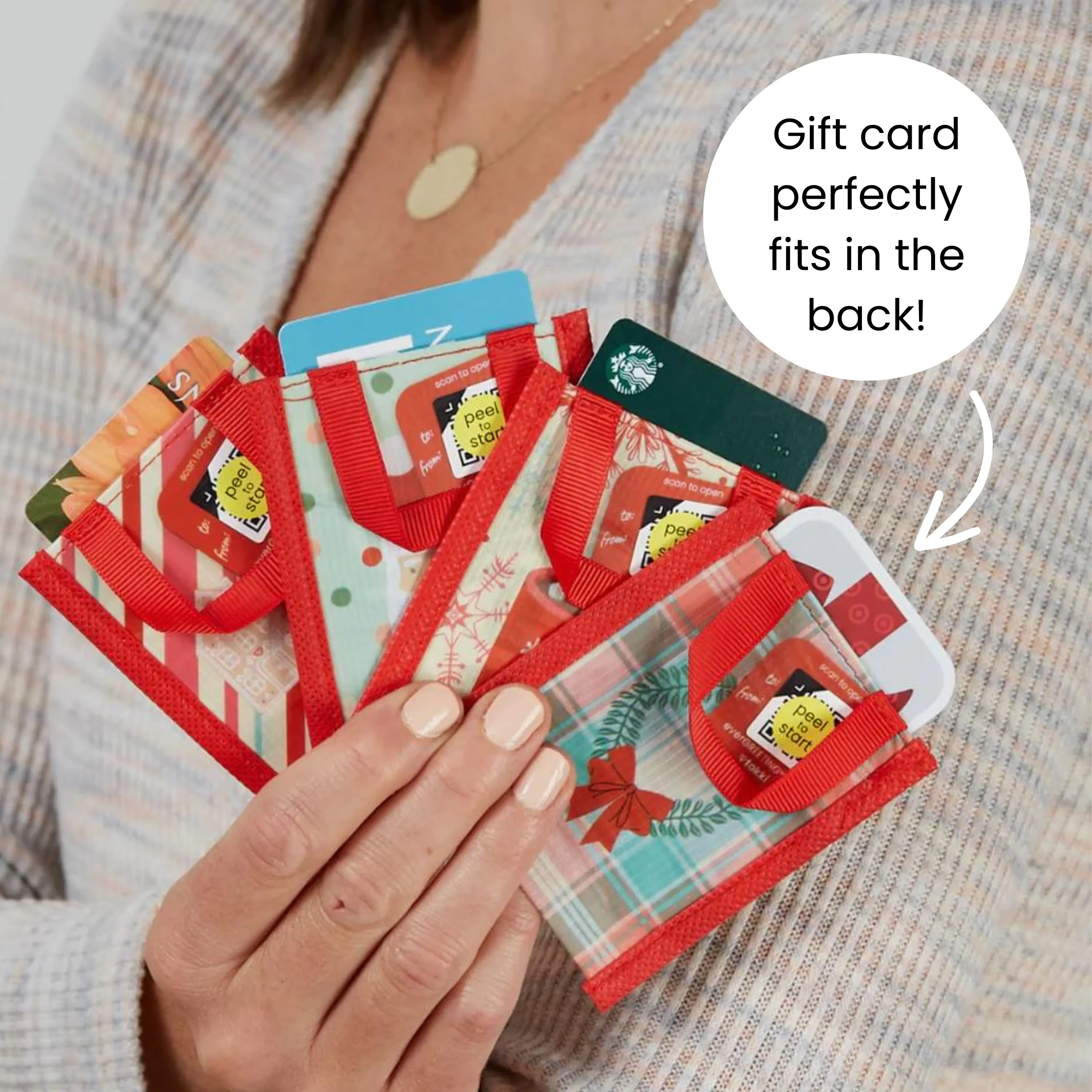 Holiday Bundle | Reusable Gift Card Holders   QR Greeting Cards | 8 Pieces
