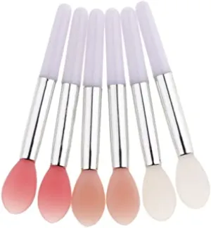 Homyl Lots 6 Pieces Beauty Cosmetic Brushes Silicone Head Lip Balm Mask Oil Makeup Applicator Tools Home DIY Tool Kit - 4.8 cm
