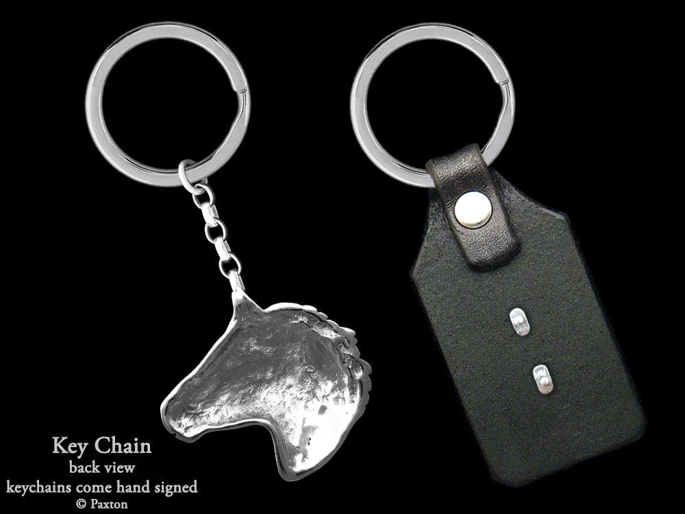 Horse Head Key Chain / Key Ring Sterling Silver