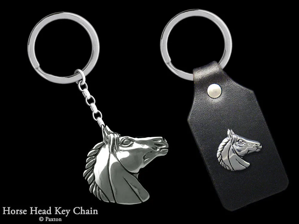 Horse Head Key Chain / Key Ring Sterling Silver