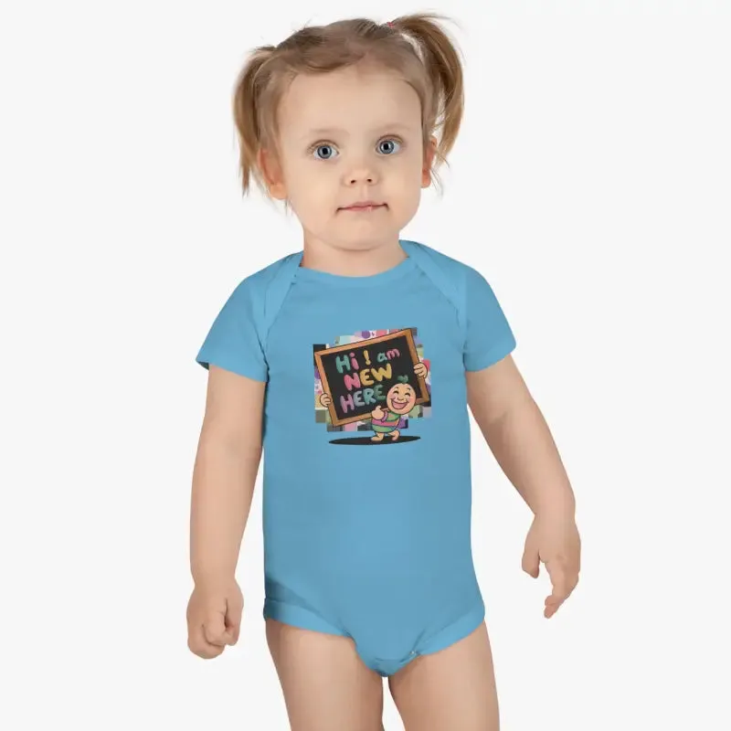 Im New Here Baby Onesie for Happy Tots
