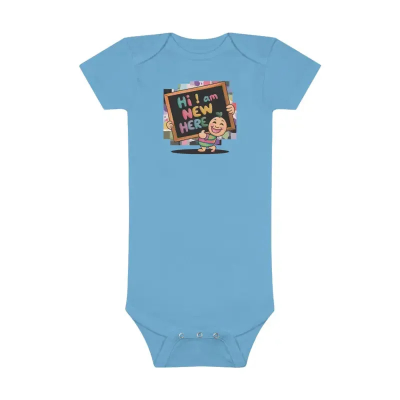 Im New Here Baby Onesie for Happy Tots