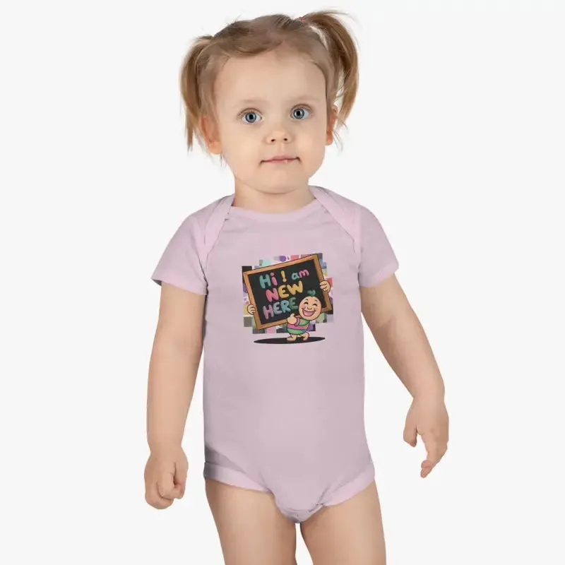 Im New Here Baby Onesie for Happy Tots