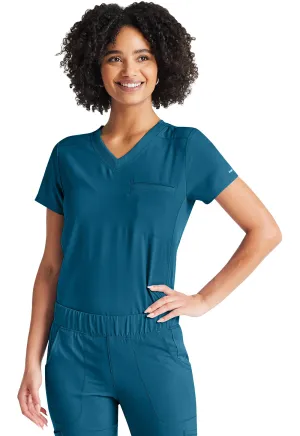 Inspira Flex IP600A V-Neck Tuckable Top Caribbean Blue