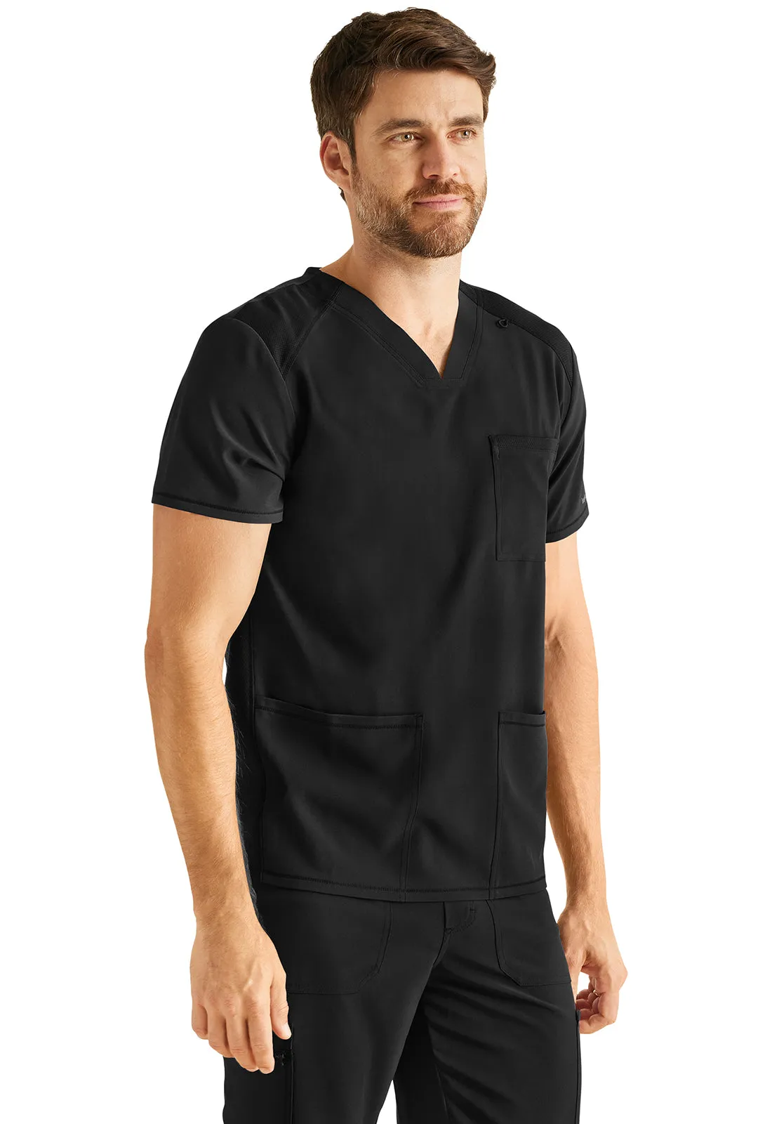 Inspira Flex IP603A Men's V-Neck Top Black