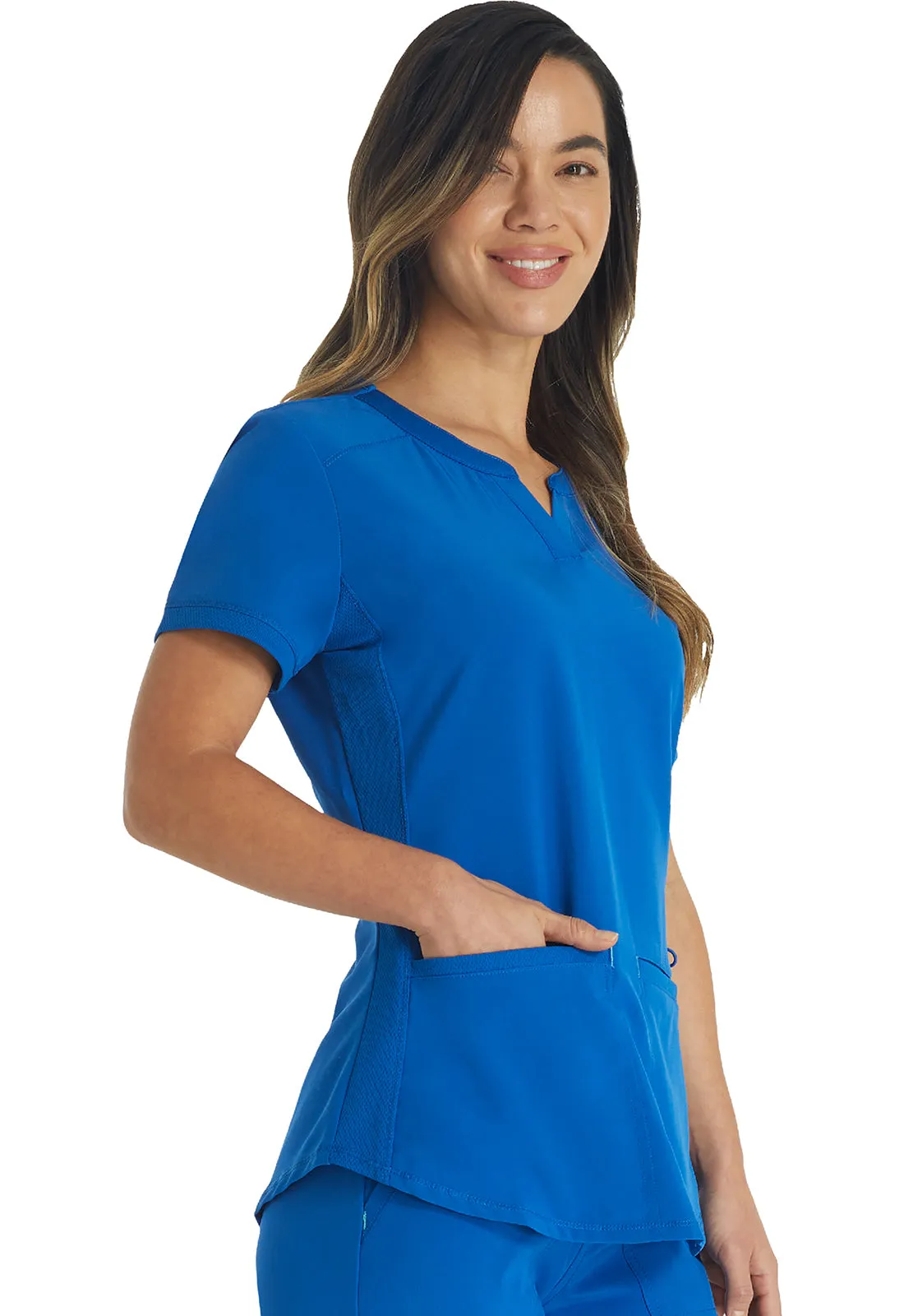 Inspira Flex IP849A Henley Top Royal