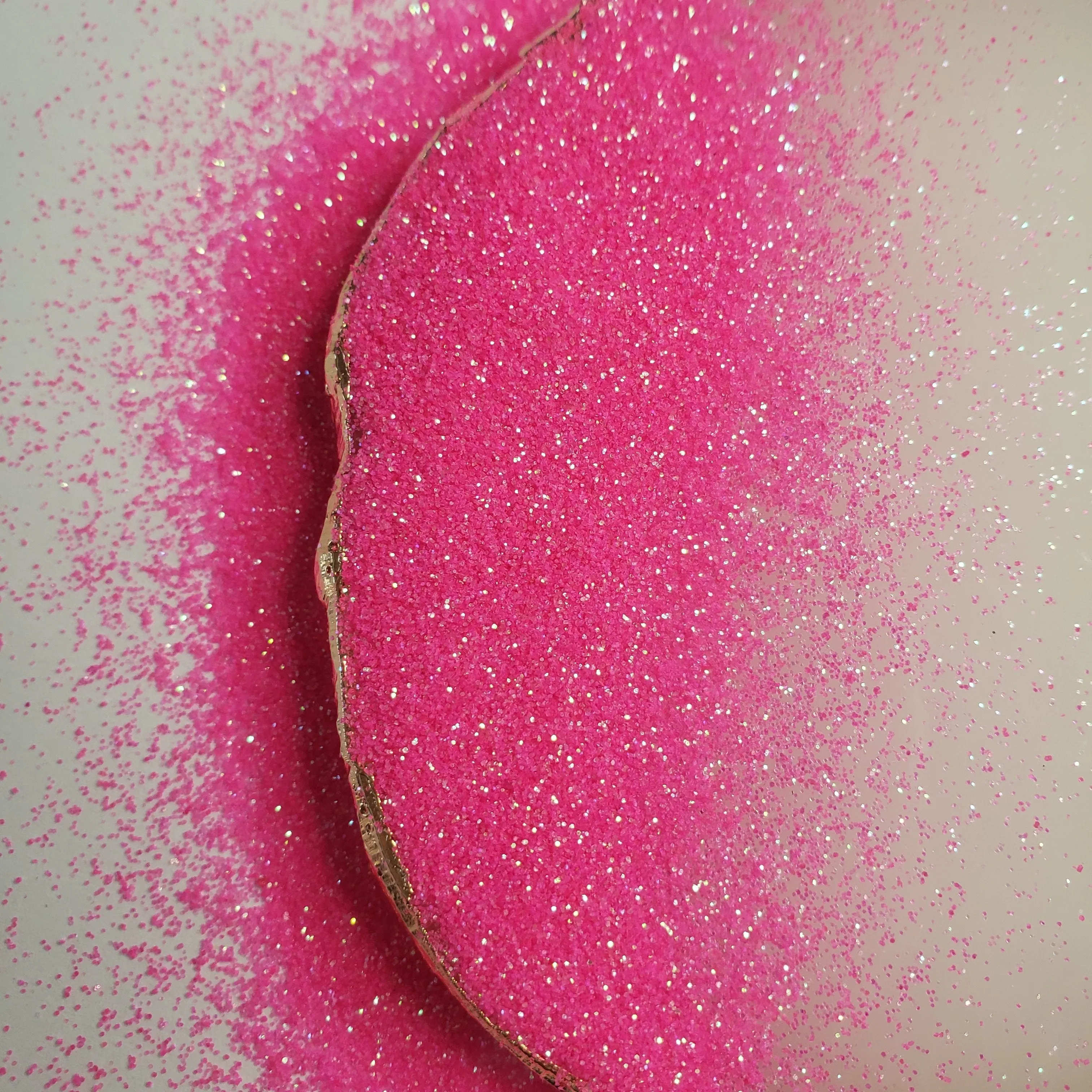 Iridescent Fluorescent Pink Glitter
