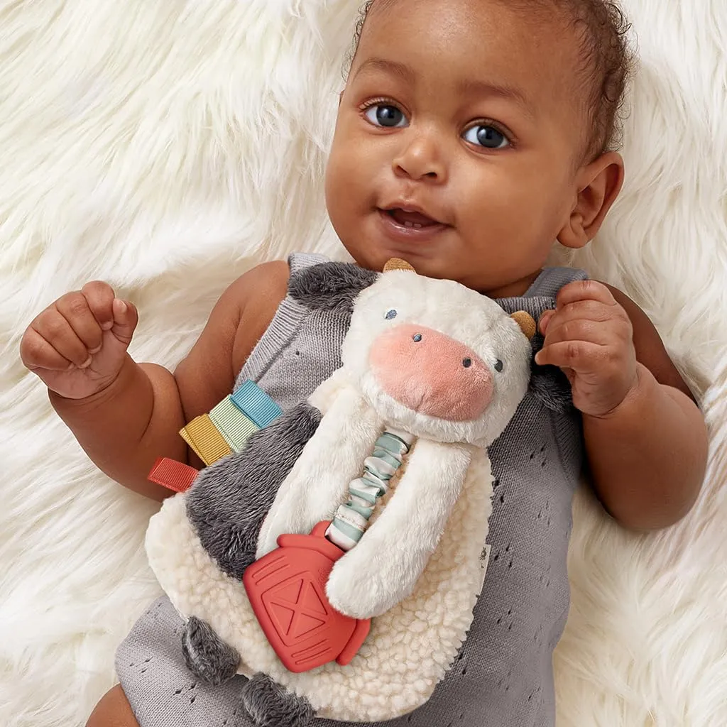 Itzy Ritzy Cow Baby Plush Toy – Soft Lovey for Snuggles & Comfort