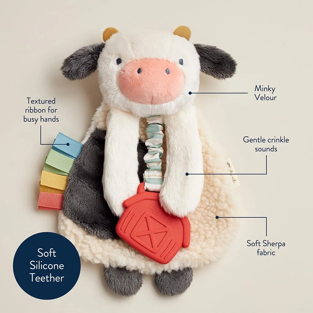 Itzy Ritzy Cow Baby Plush Toy – Soft Lovey for Snuggles & Comfort