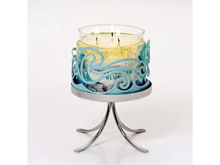 Jar Pedestal Candle Holder- Nickel Plate