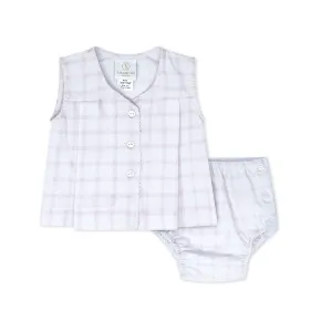 Jill Diaper Set - Wilmington Pink Windowpane