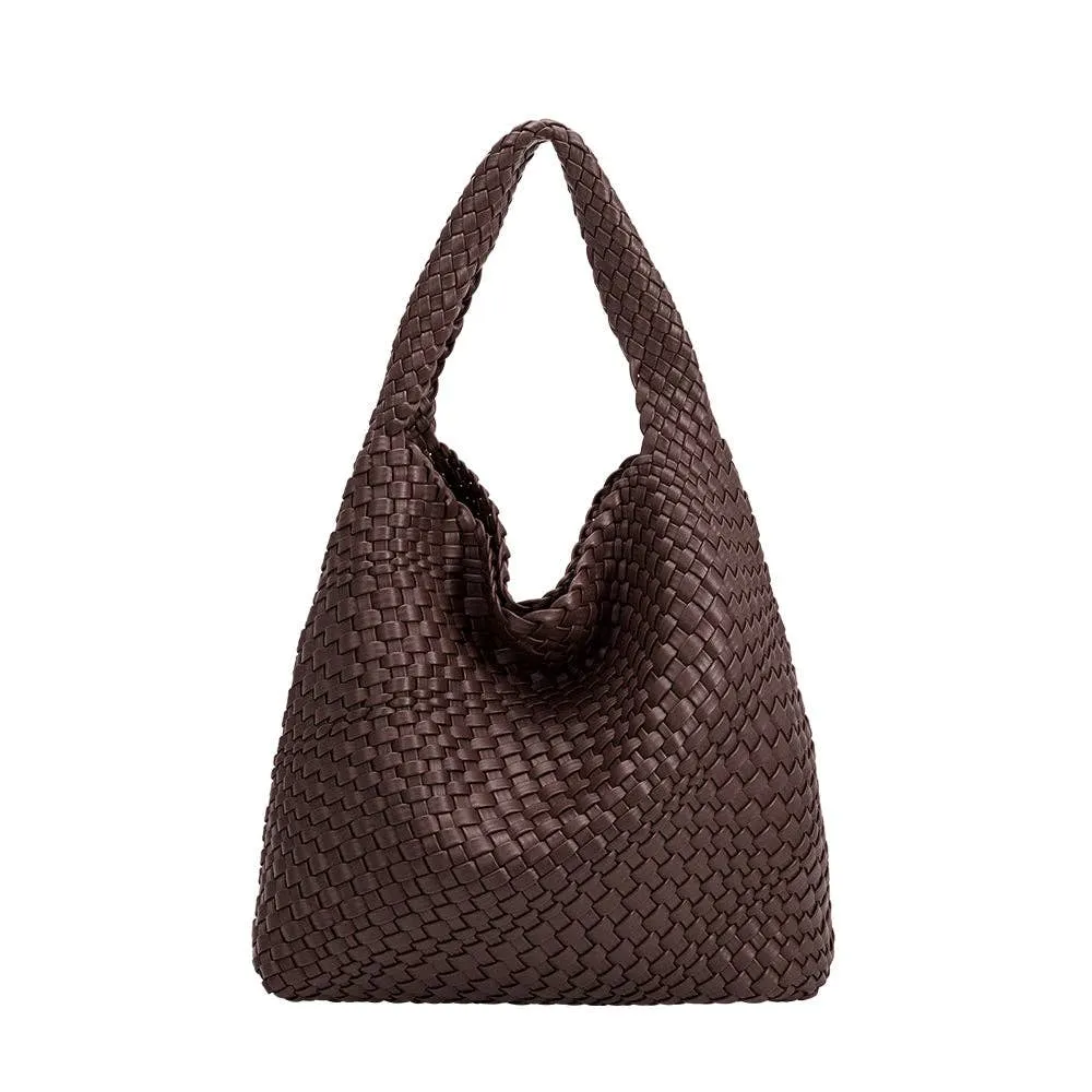 Johanna Espresso Large Recycled Vegan Shoulder Bag