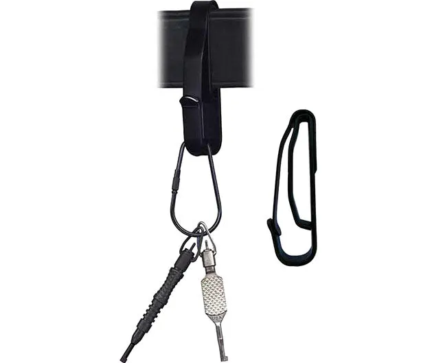 KEY RING HOLDER - FITS 2.25" WIDE DUTY BELT - BLACK