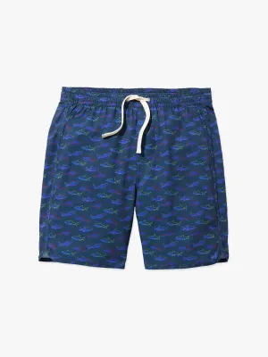 Kids Anchor Short | Navy Neon Sharks