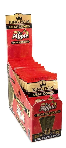 King Palm Leaf Cones 1 1/4 Red Apple 1g