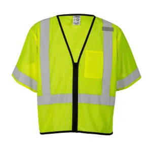 Kishigo Single Pocket Zipper Vest Economy, Type R Class 3