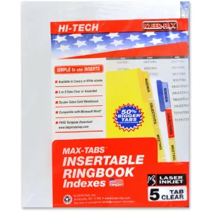 Kleer-Fax 3-HP Insertable Index Dividers