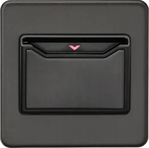 Knightsbridge SFCARDSB Screwless 32A 1G Key Card Switch - Smoked Bronze