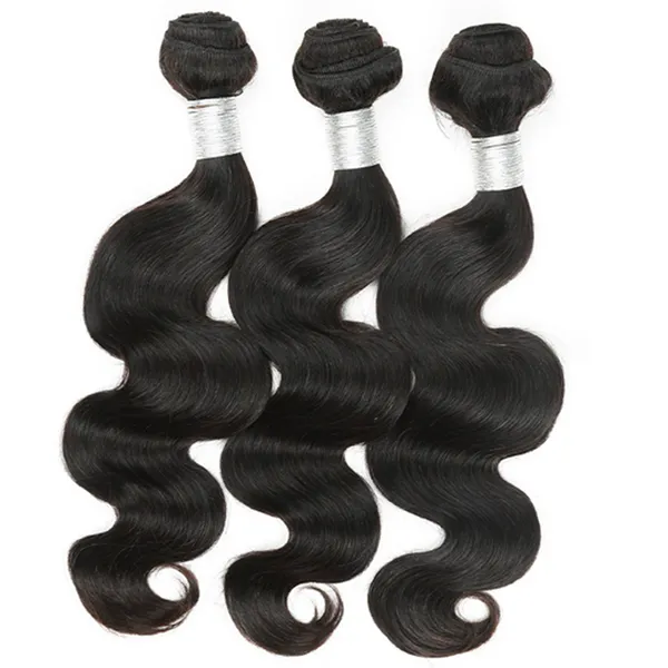 LACE CLOSURE - BODY WAVE   3 BUNDLES(#1B)