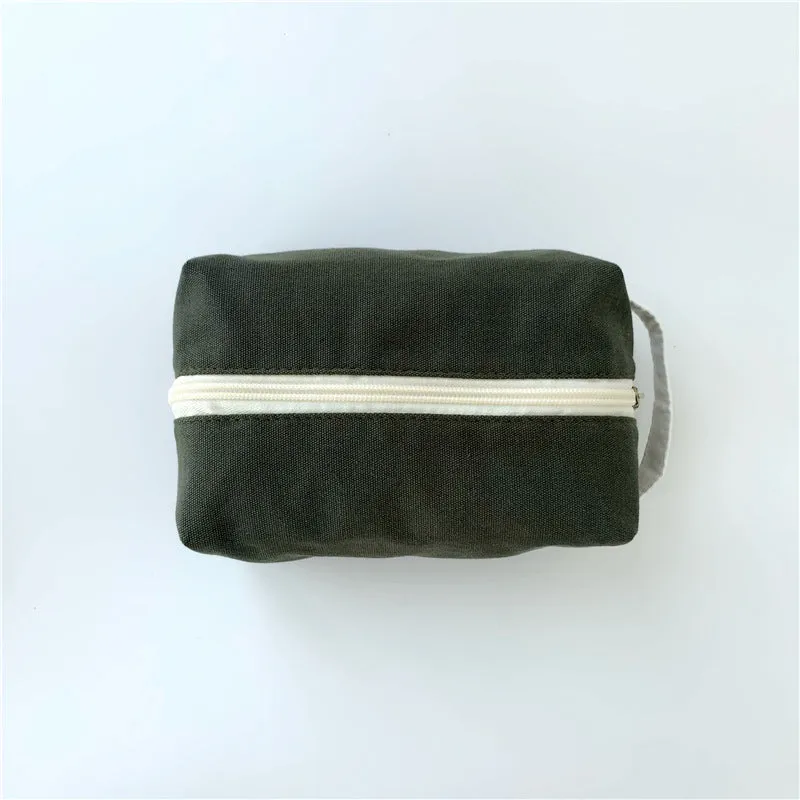Large Canvas Contrast Color Cotton Solid Bags