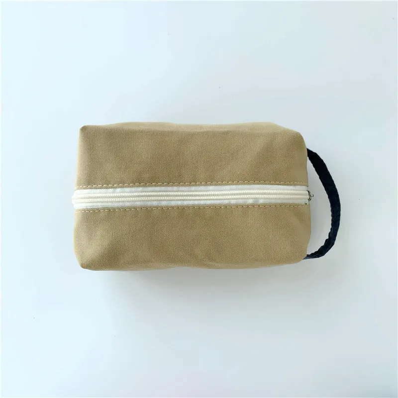 Large Canvas Contrast Color Cotton Solid Bags