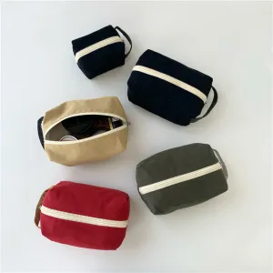 Large Canvas Contrast Color Cotton Solid Bags