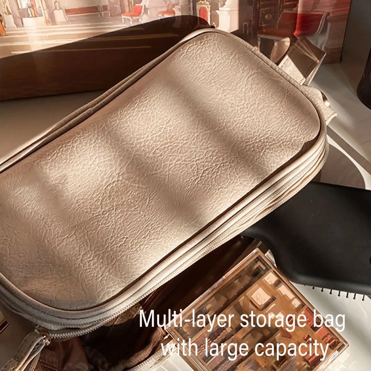 Large Capacity Portable Travel Cosmetic Bag Multifunctional Women Makeup Bag