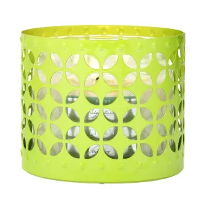 Lime Pierced Jar Candle Holder