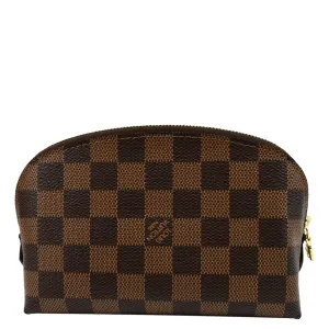 LOUIS VUITTON Damier Ebene Cosmetic Pouch Brown