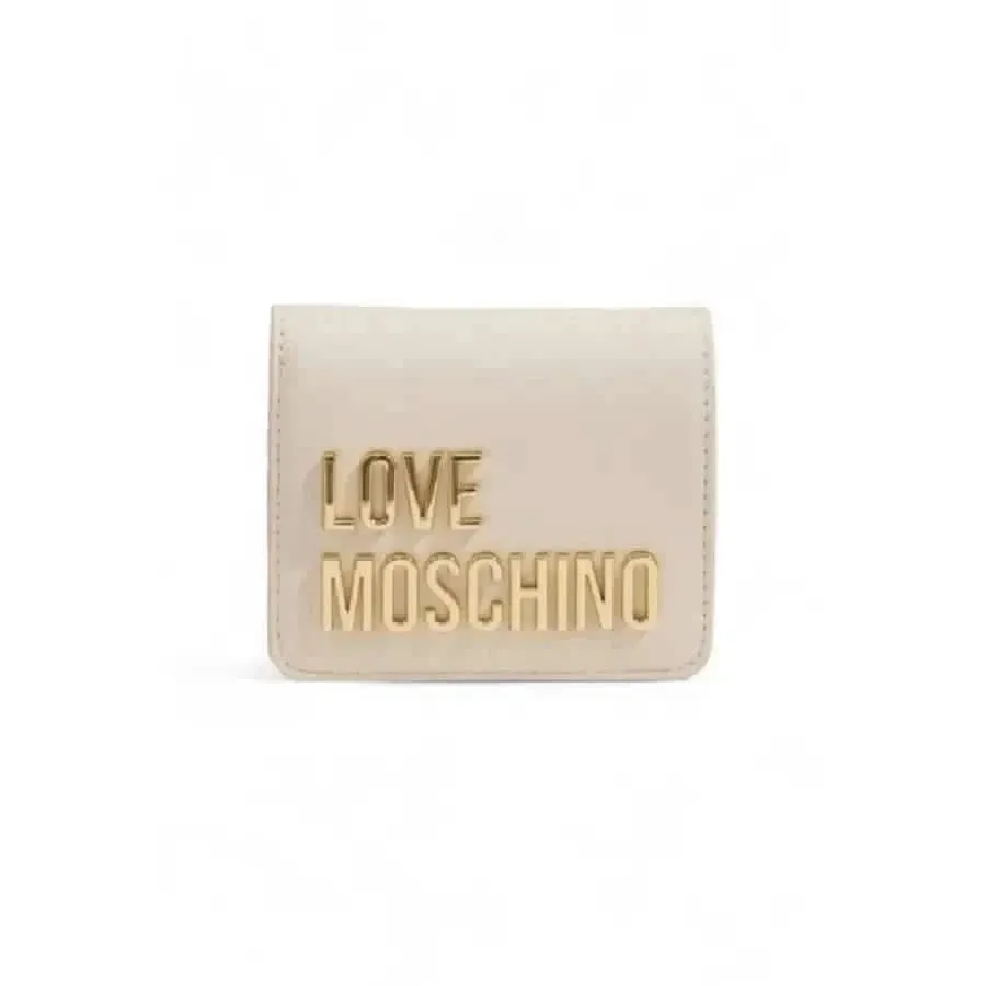 Love Moschino Black Wallet with Print and Clip