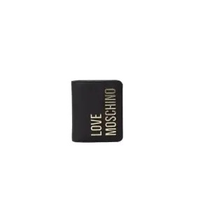 Love Moschino Black Wallet with Print and Clip