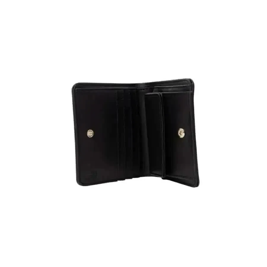 Love Moschino Black Wallet with Print and Clip