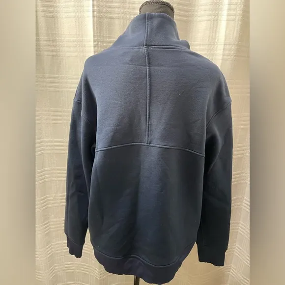 Lululemon funnel neck kick the cold pullover fleece sweater blue