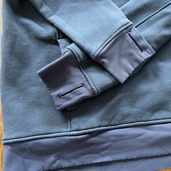 Lululemon funnel neck kick the cold pullover fleece sweater blue