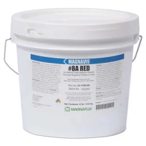 Magnaflux Magnavis Dry Method Non-Fluorescent Magnetic Powders, 45 lb, Pail, Red, 01-1780-87