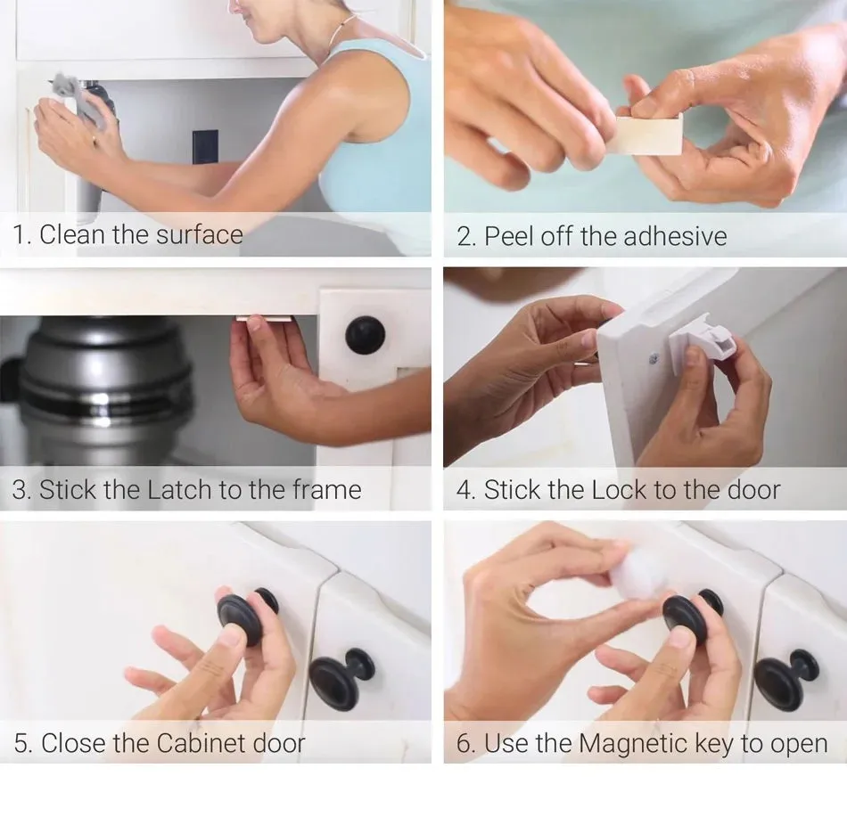 Magnetic Child Lock for Cabinet and Drawer Safety