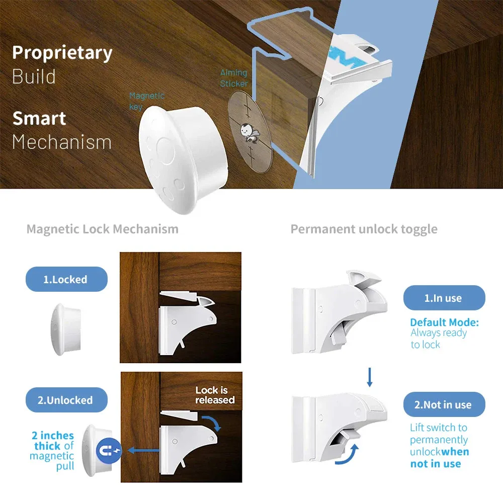 Magnetic Child Lock for Cabinet and Drawer Safety