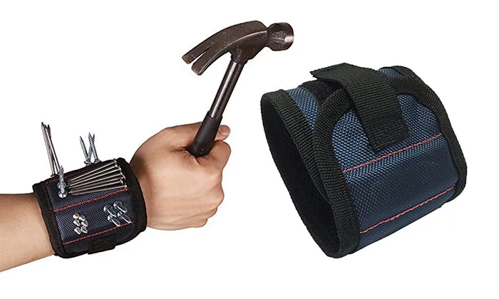 Magnetic Wristband with Strong Magnets for Holding Screws, Nails, Drill Bits for DIY Handyman