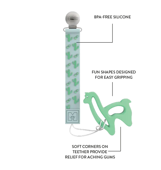 Malarkey Kids Teether Tether   Teether (Cactus Llama)