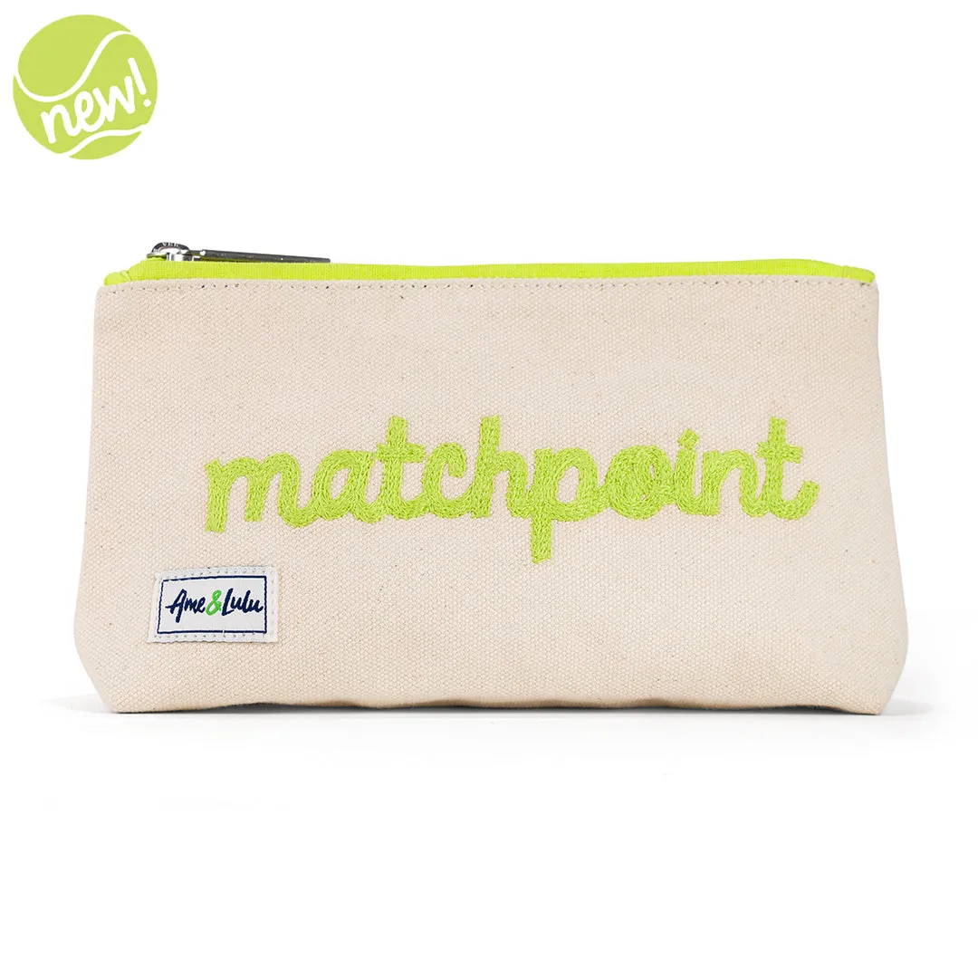 Matchpoint Stitched Brush it Off Cosmetic Case