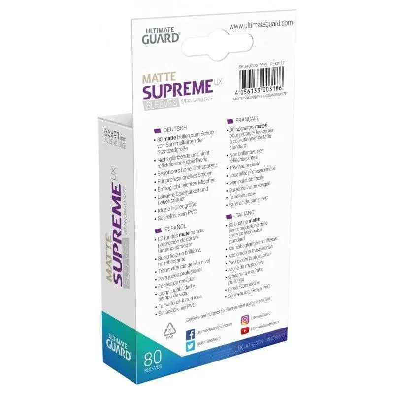 Matte Supreme UX Standard Size - Transparent (66x91mm)