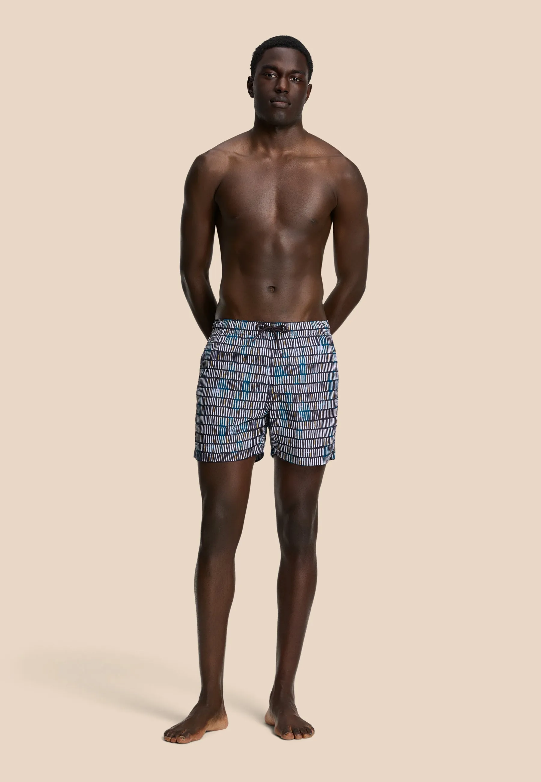 MAX swim shorts batik stripes | purple rock