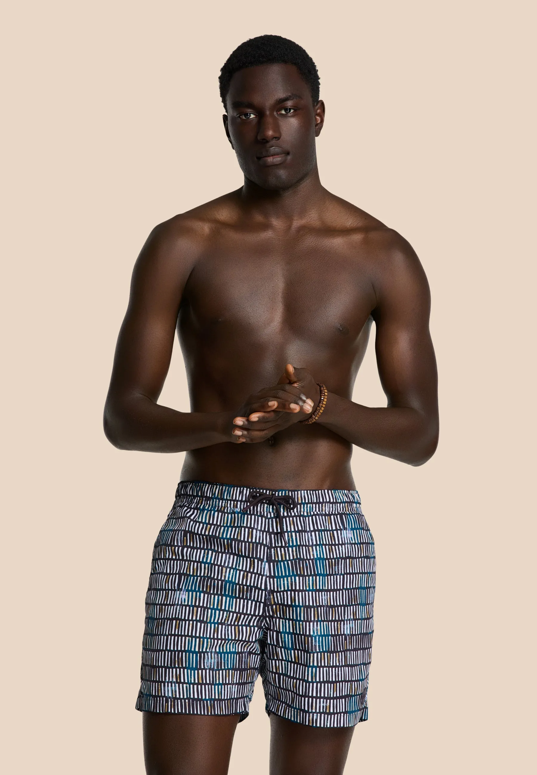 MAX swim shorts batik stripes | purple rock