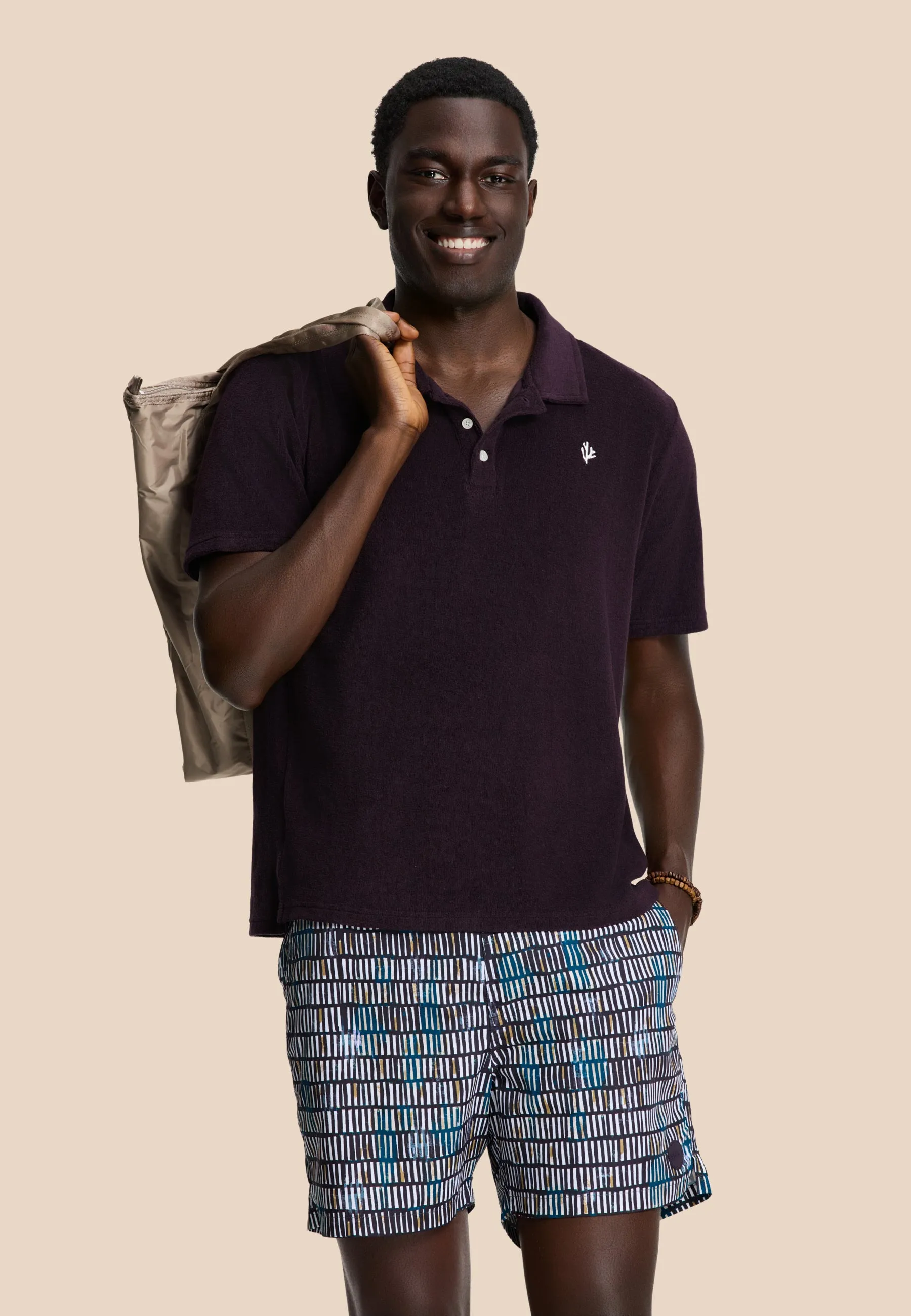 MAX swim shorts batik stripes | purple rock