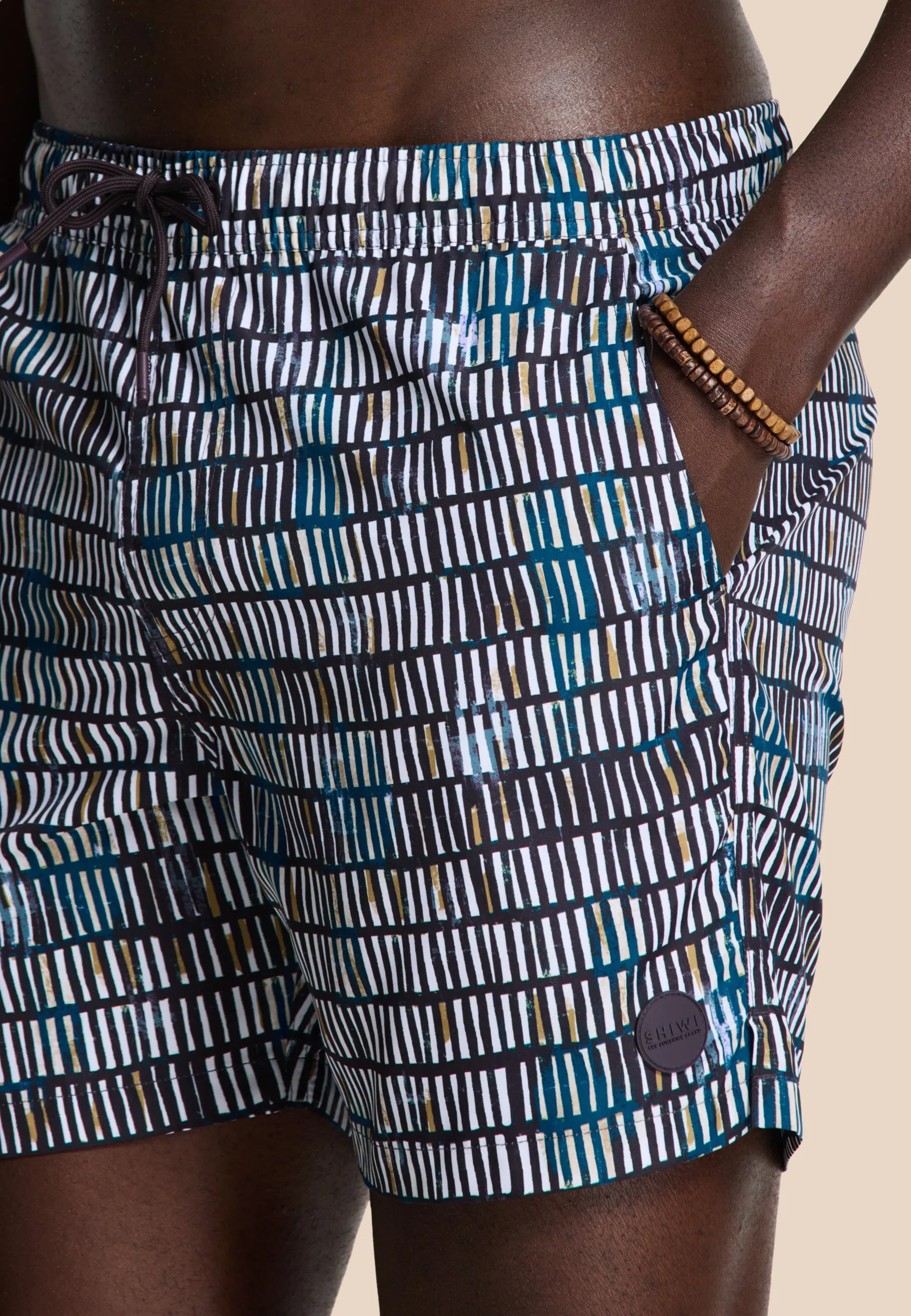 MAX swim shorts batik stripes | purple rock