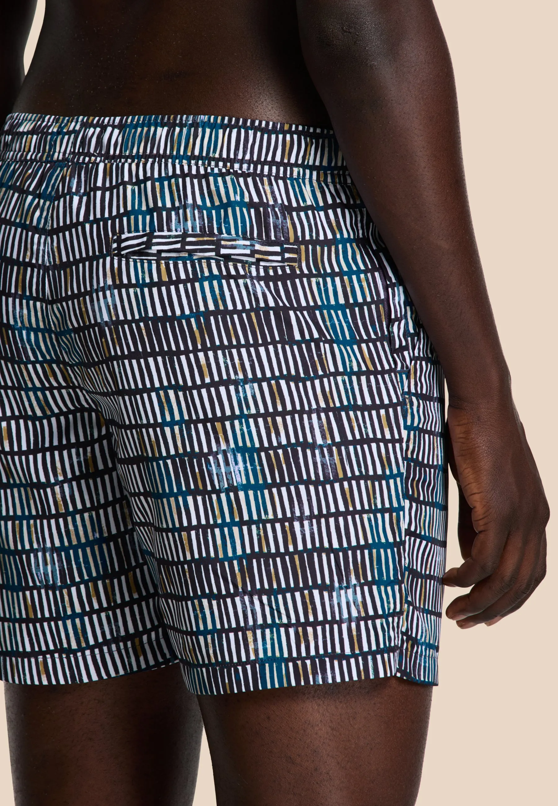 MAX swim shorts batik stripes | purple rock
